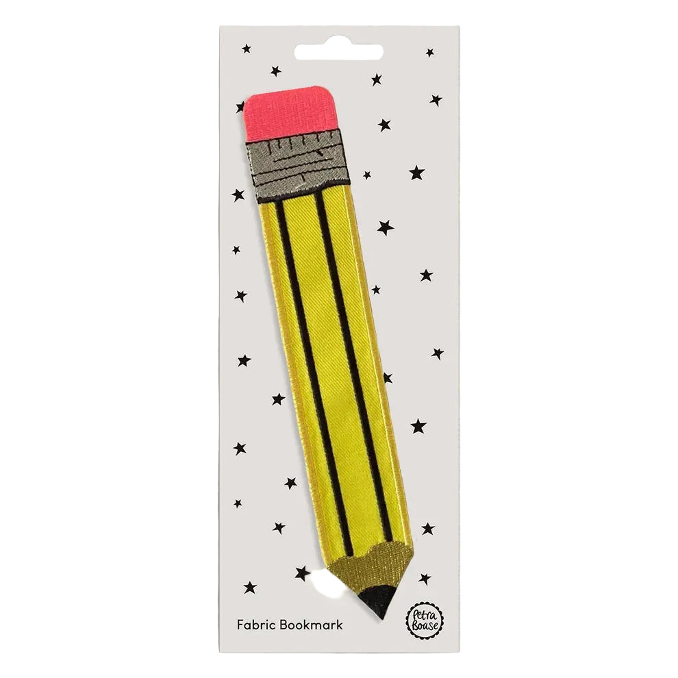 Petra Boase - Yellow Pencil Embroidered Fabric Bookmark