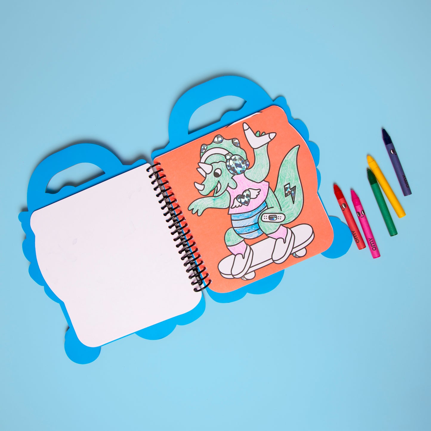 Omy - Super Coloring & Stickers Book Dino