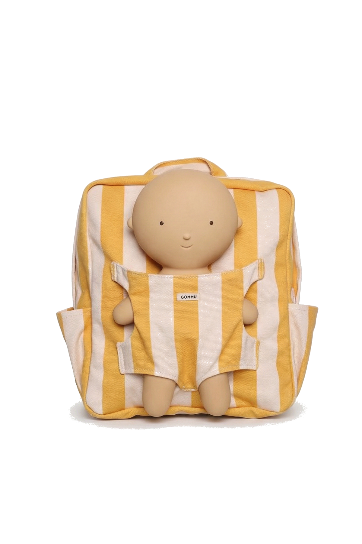 Gommu - Gommu Big stripes Backpack (SOFT YELLOW/LIGHT CREAM)