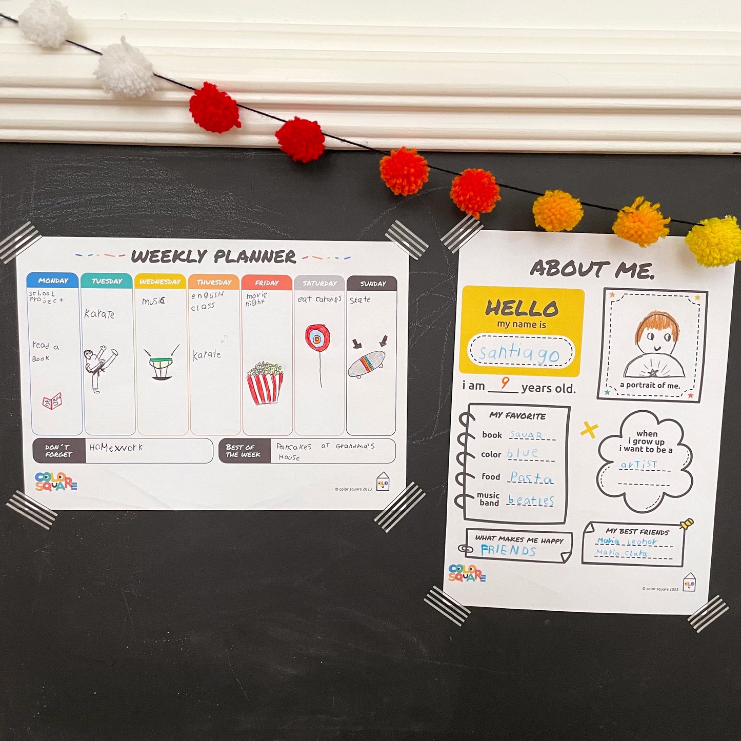 Color Square "Planeamento semanal"