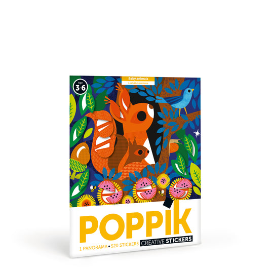 Poppik - Baby Animals Sticker Panorama Poster
