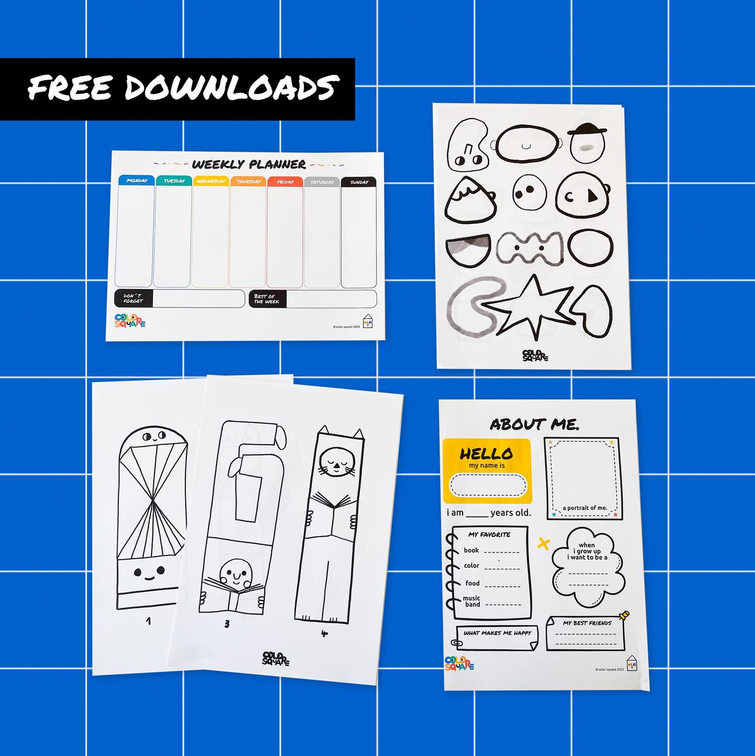 Impressões gratuitas Color Square