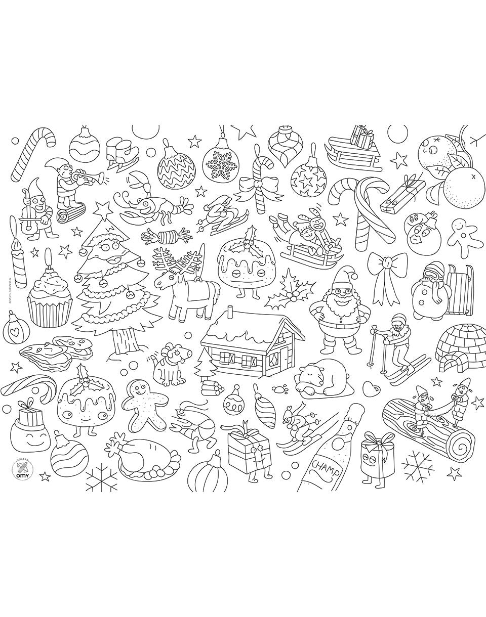 Omy - Christmas Paper placemats (24 placemats)