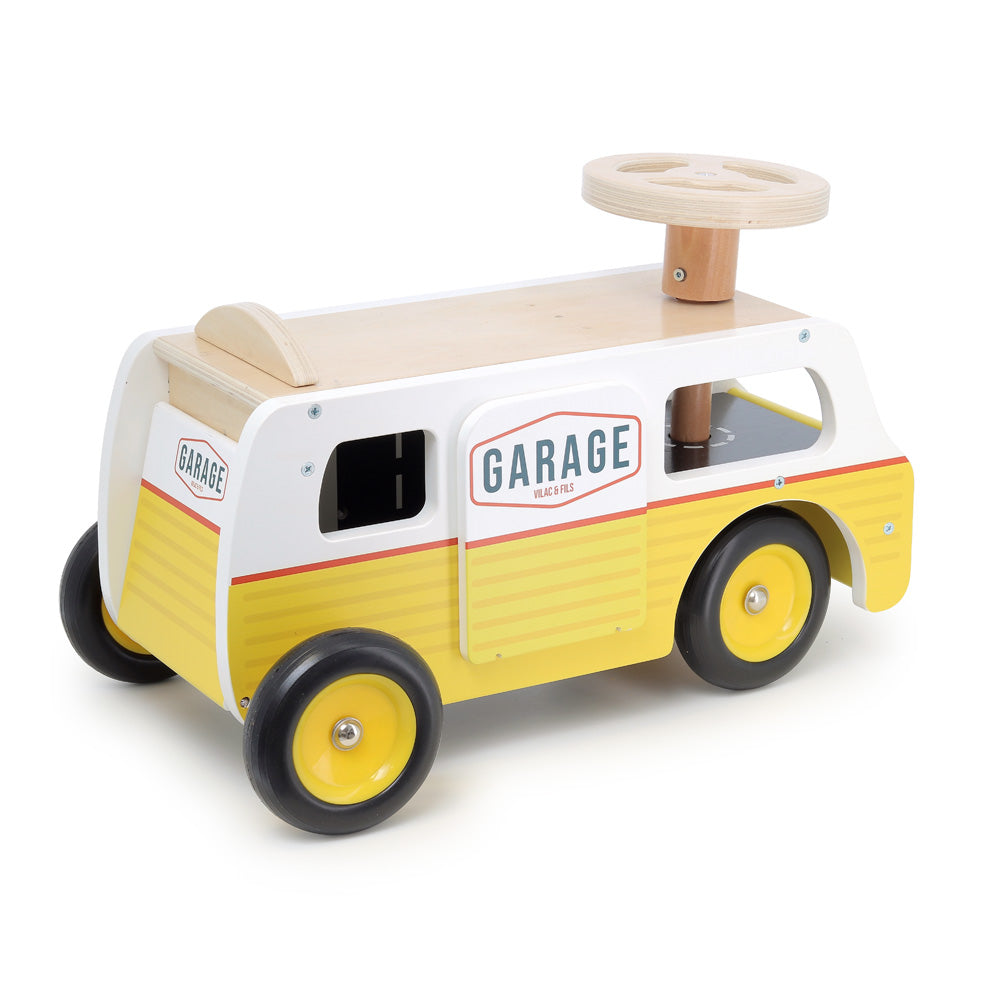 Vilac - Ride-on Van-garage and cars