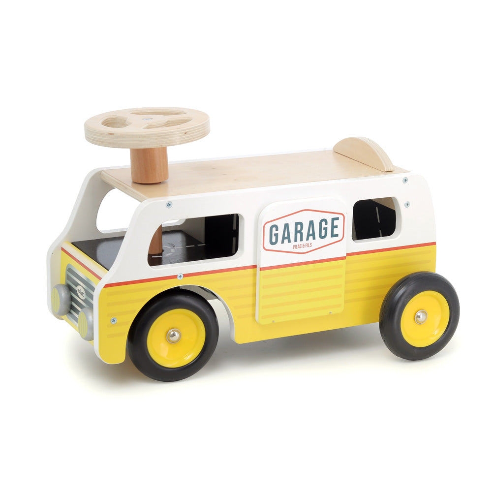 Vilac - Ride-on Van-garage and cars