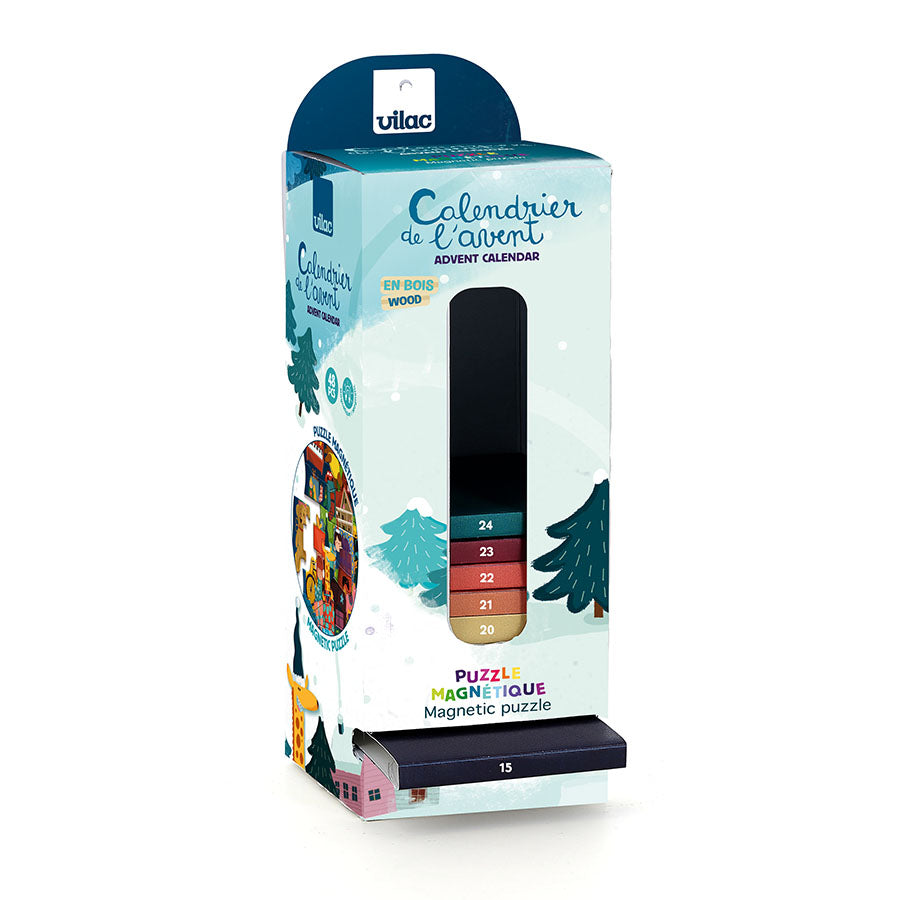 Vilac - Advent Calendar 48 pcs magnetic puzzle