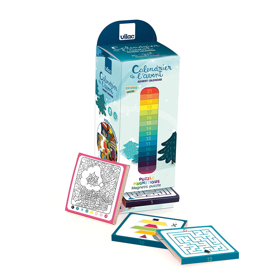 Vilac - Advent Calendar 48 pcs magnetic puzzle