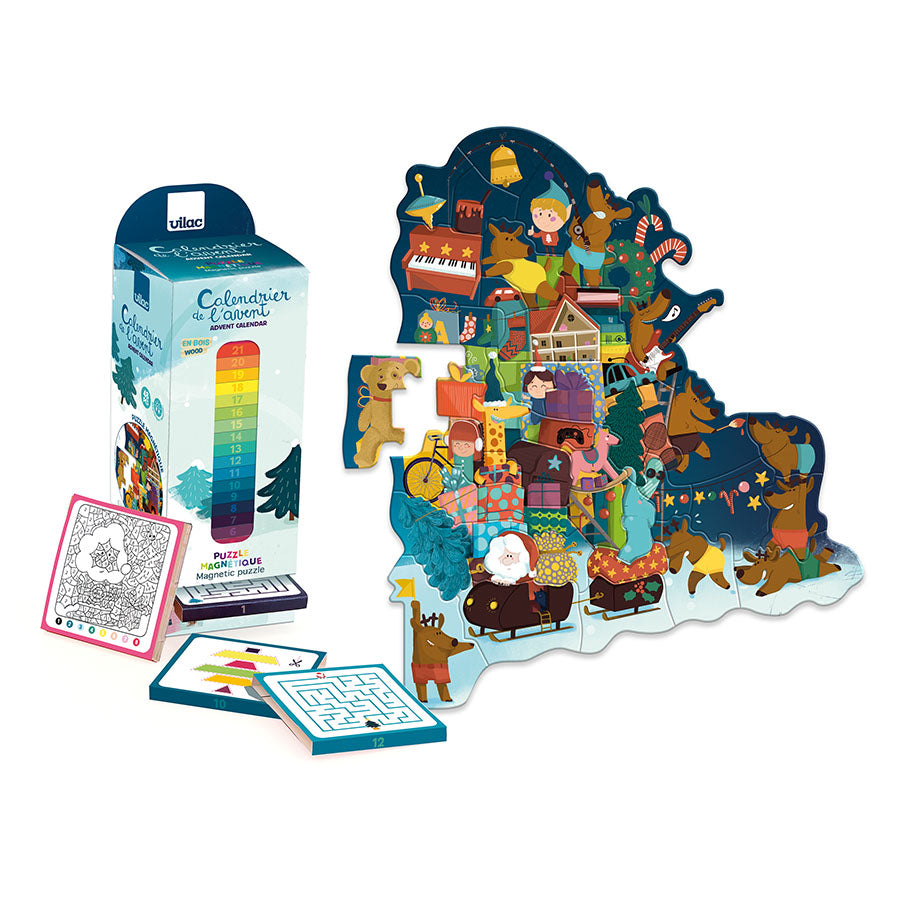 Vilac - Advent Calendar 48 pcs magnetic puzzle