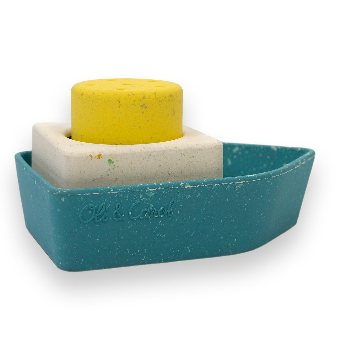 Oli & Carol - Upcycled Rubber Bath Toy Boat Yellow