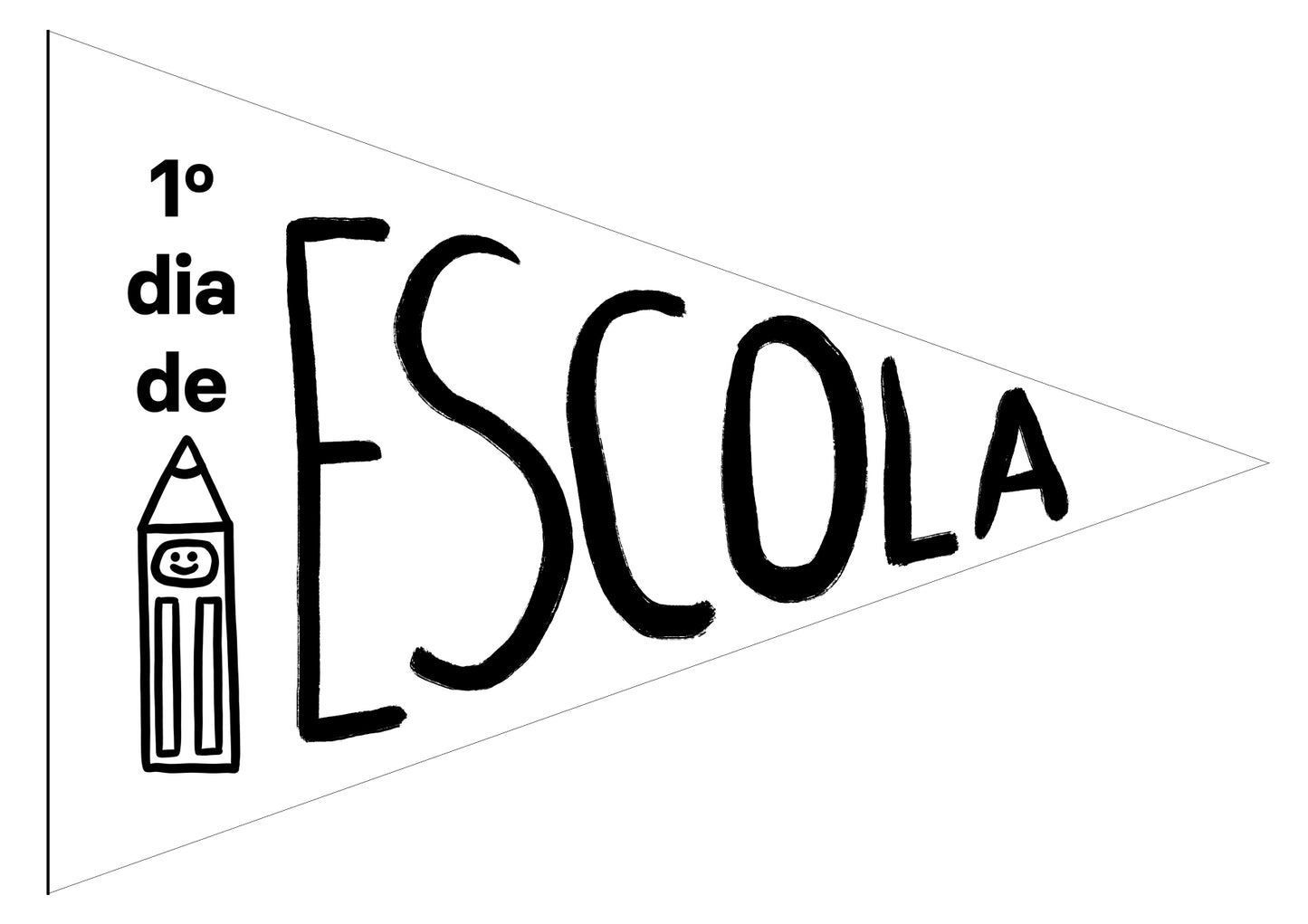 Color Square “1st Day of School Flag”