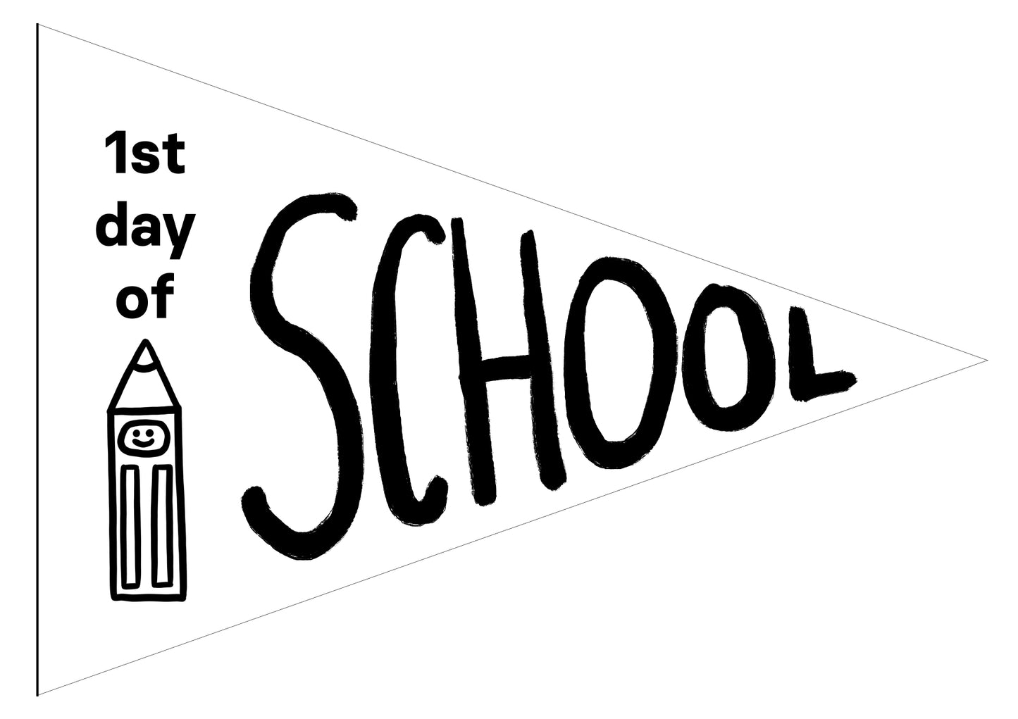 Color Square “1st Day of School Flag”