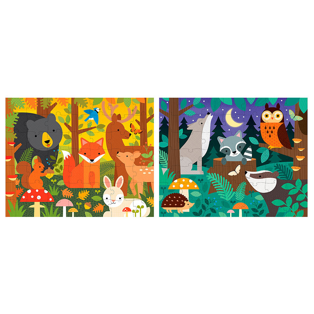 Petit Collage - Two-sided Woodland On-the-Go Puzzle