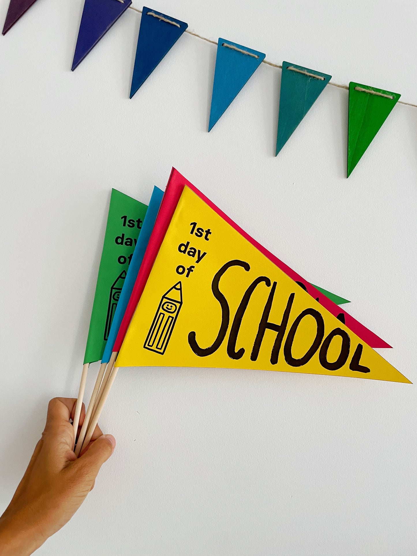 Color Square “1st Day of School Flag”