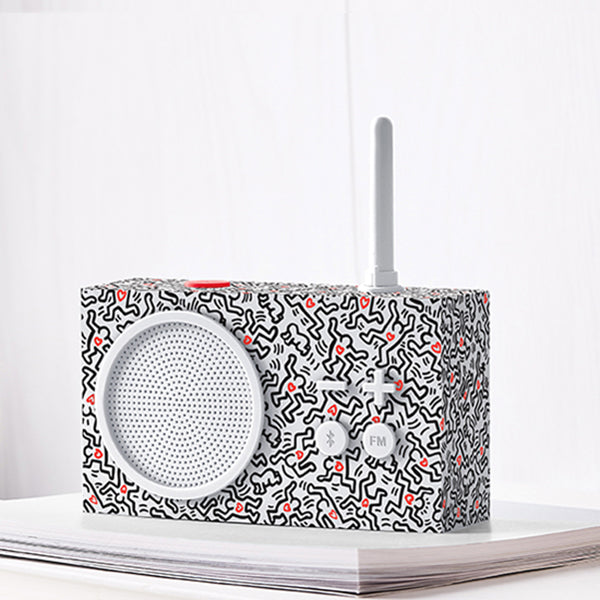Lexon - Tykho 3 Radio Speaker - Lexon x Keith Haring (Love white)