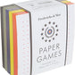 Fredericks & Mae Paper Games (Dots & Boxes, Hex, Hedron, Nim, Tic-Tac-Toe)