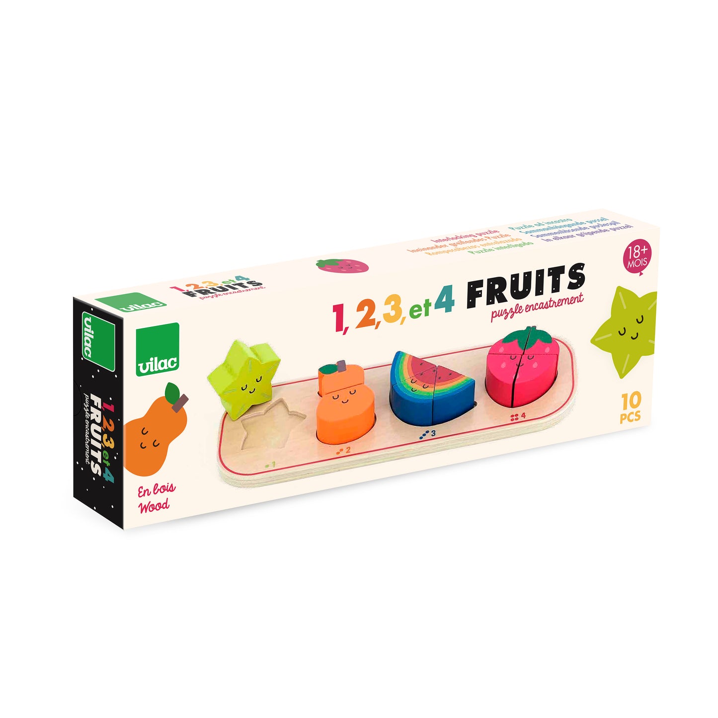 Vilac - Early learning Puzzle count fruits Andy Westface