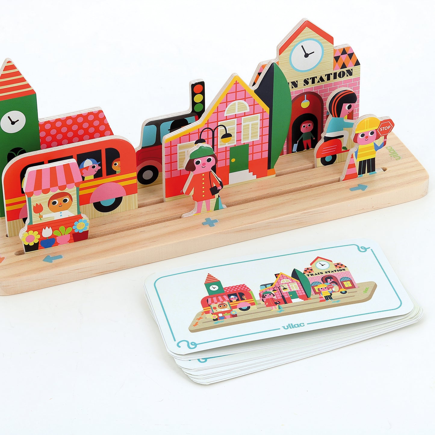 Vilac - Wooden logic game, Build it The City Ingela P.Arrhenius