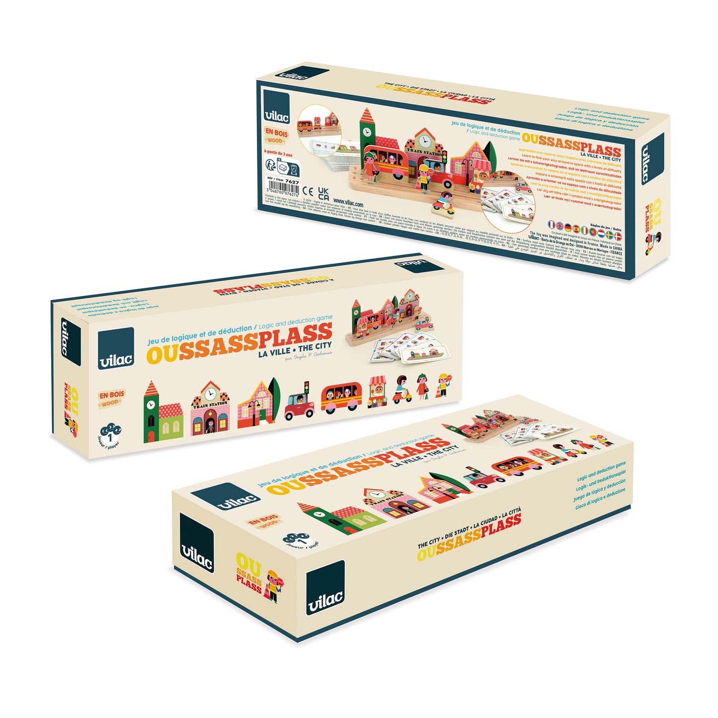 Vilac - Wooden logic game, Build it The City Ingela P.Arrhenius
