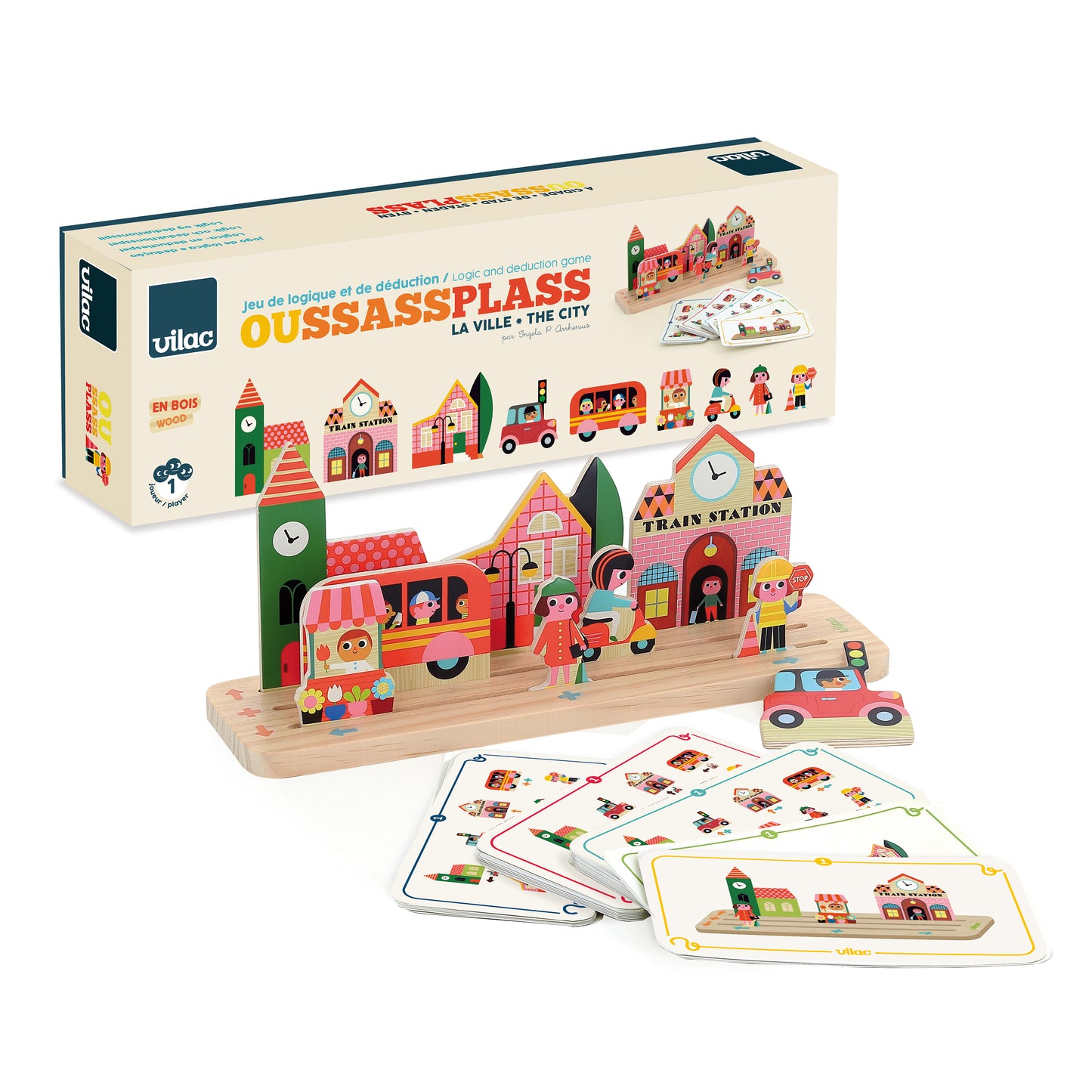 Vilac - Wooden logic game, Build it The City Ingela P.Arrhenius