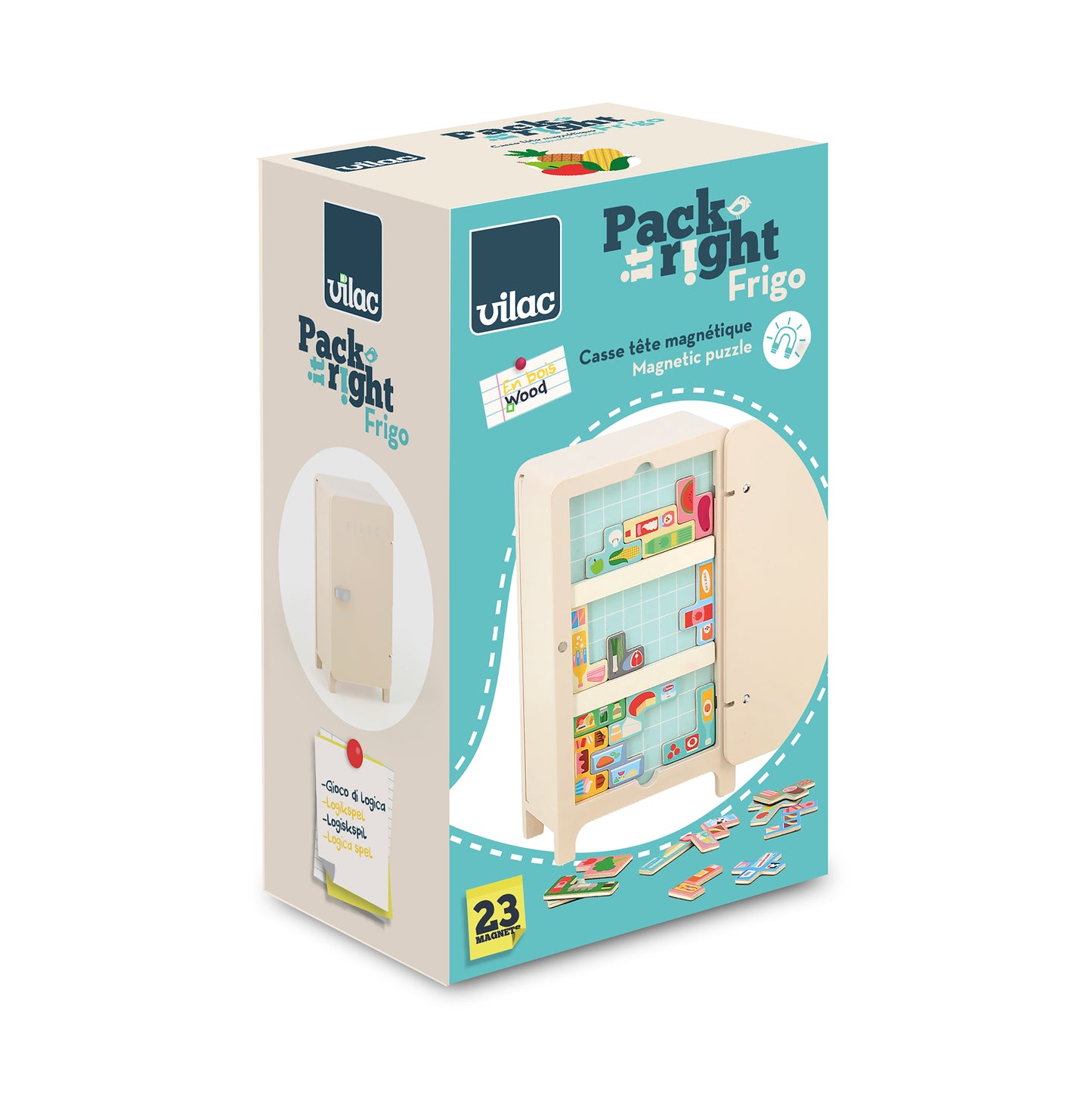 Vilac - Wooden logic game, Pack it right The fridge Ingela P.Arrhenius