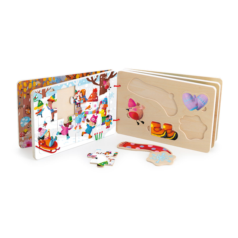 Vilac -Wooden puzzle book - The 4 seasons - Sophia Touliatou