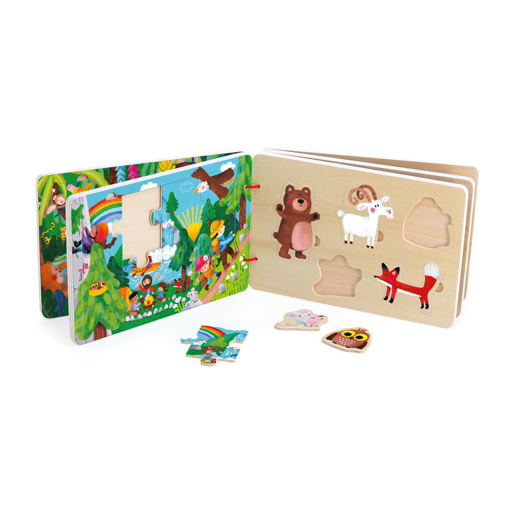 Vilac -Wooden puzzle book - Adventures - Sophia Touliatou