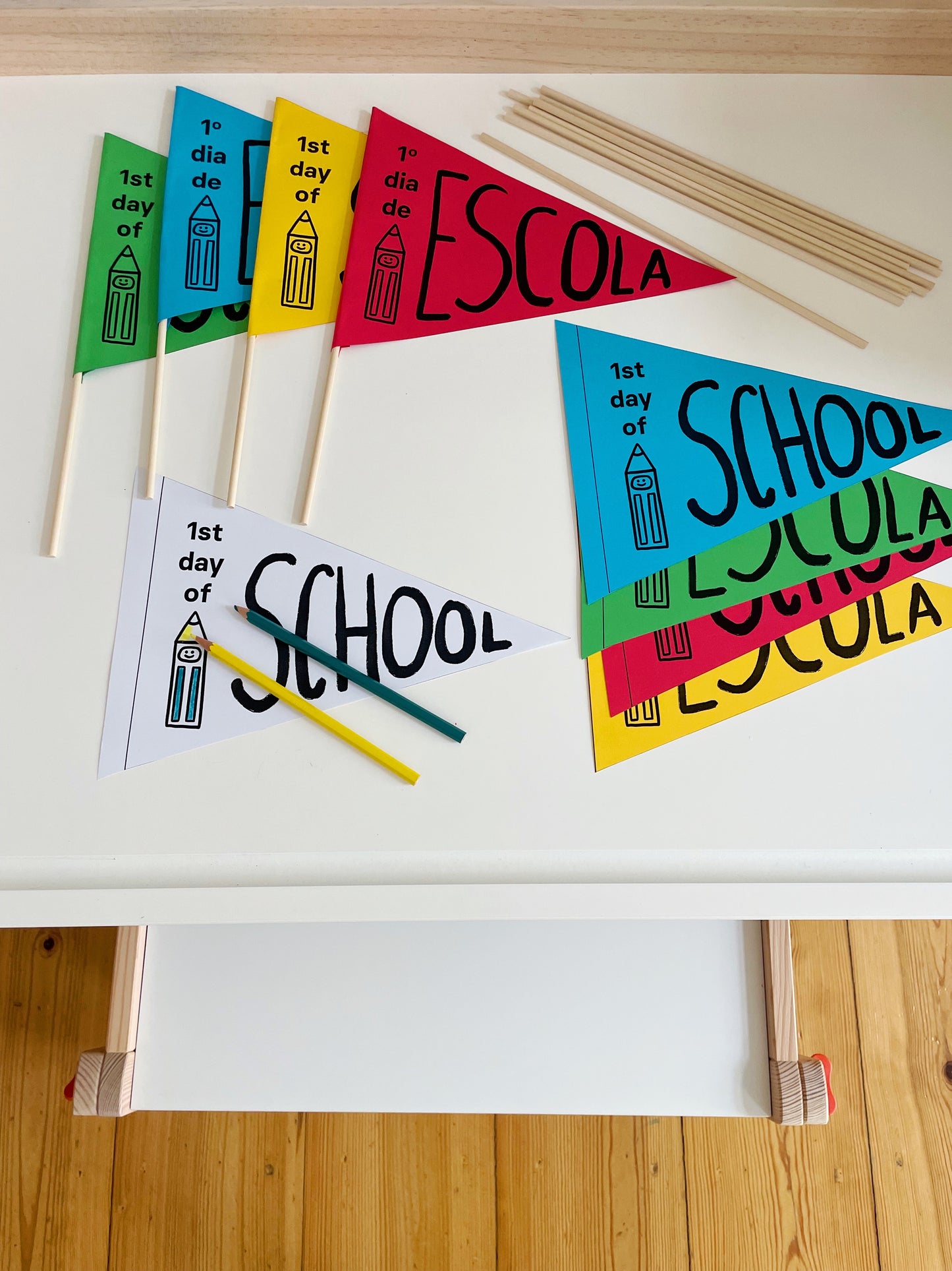 Color Square “1st Day of School Flag”