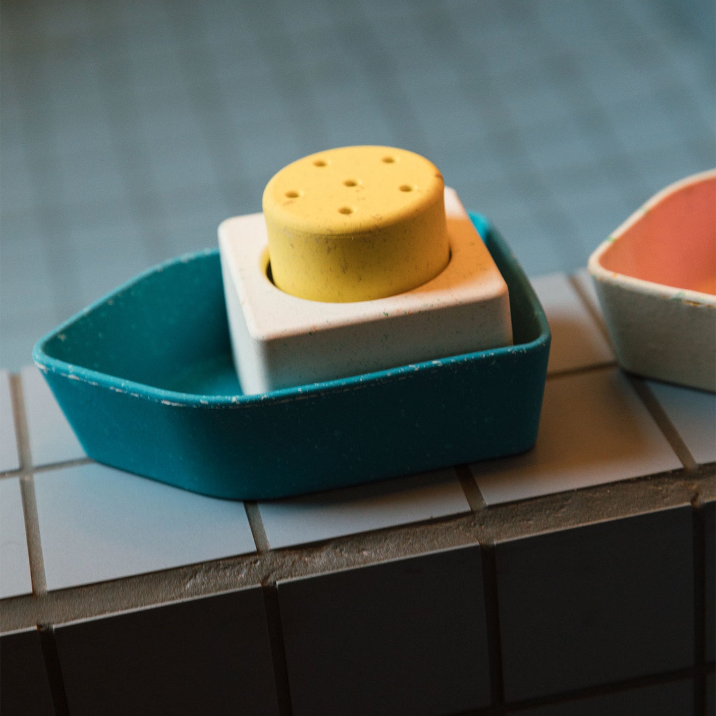 Oli & Carol - Upcycled Rubber Bath Toy Boat Yellow