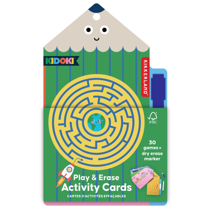 Kikkerland - Kidoki Play & Erase Activity Cards