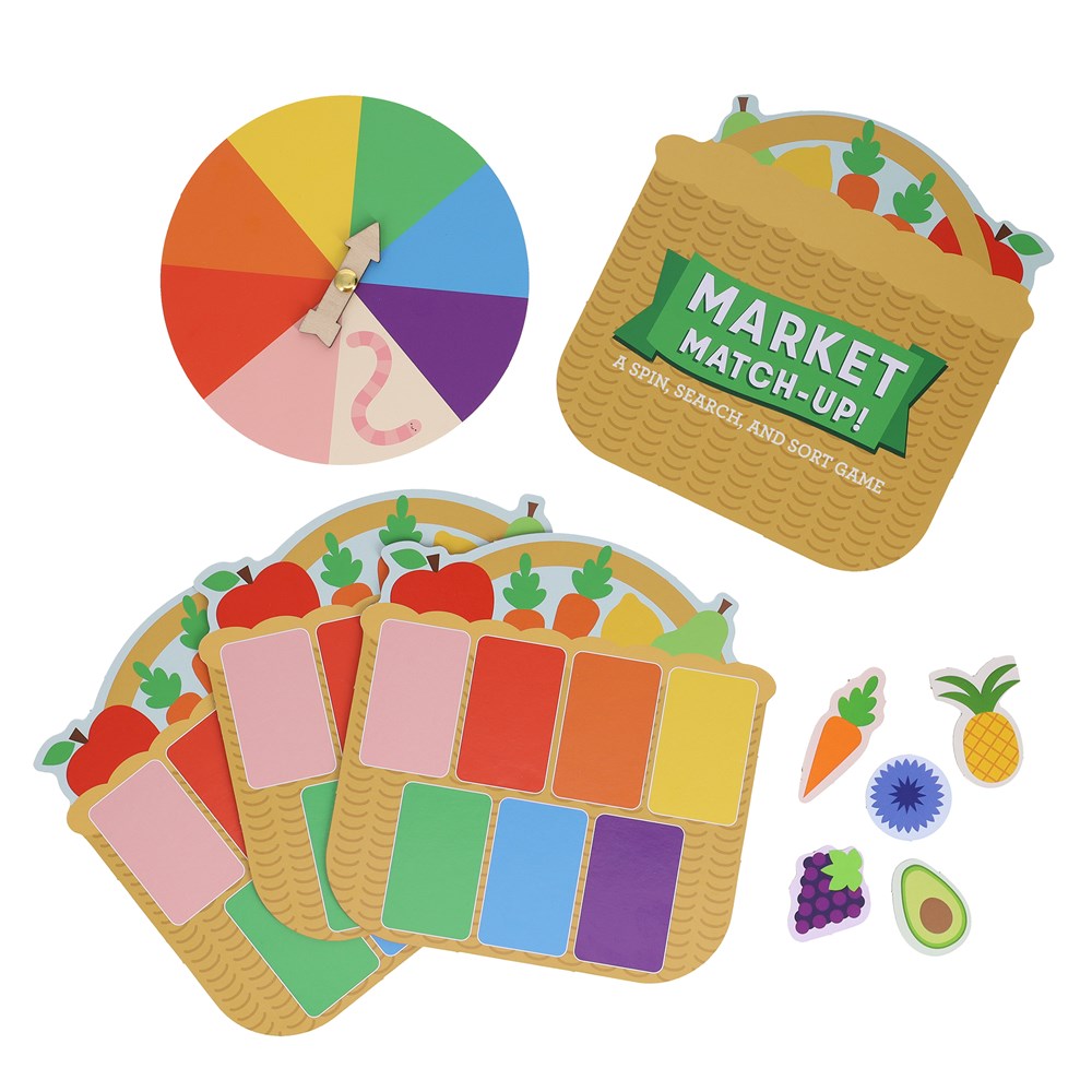 Petit Collage - Market Match-Up! A Spin, Search, and Sort Game