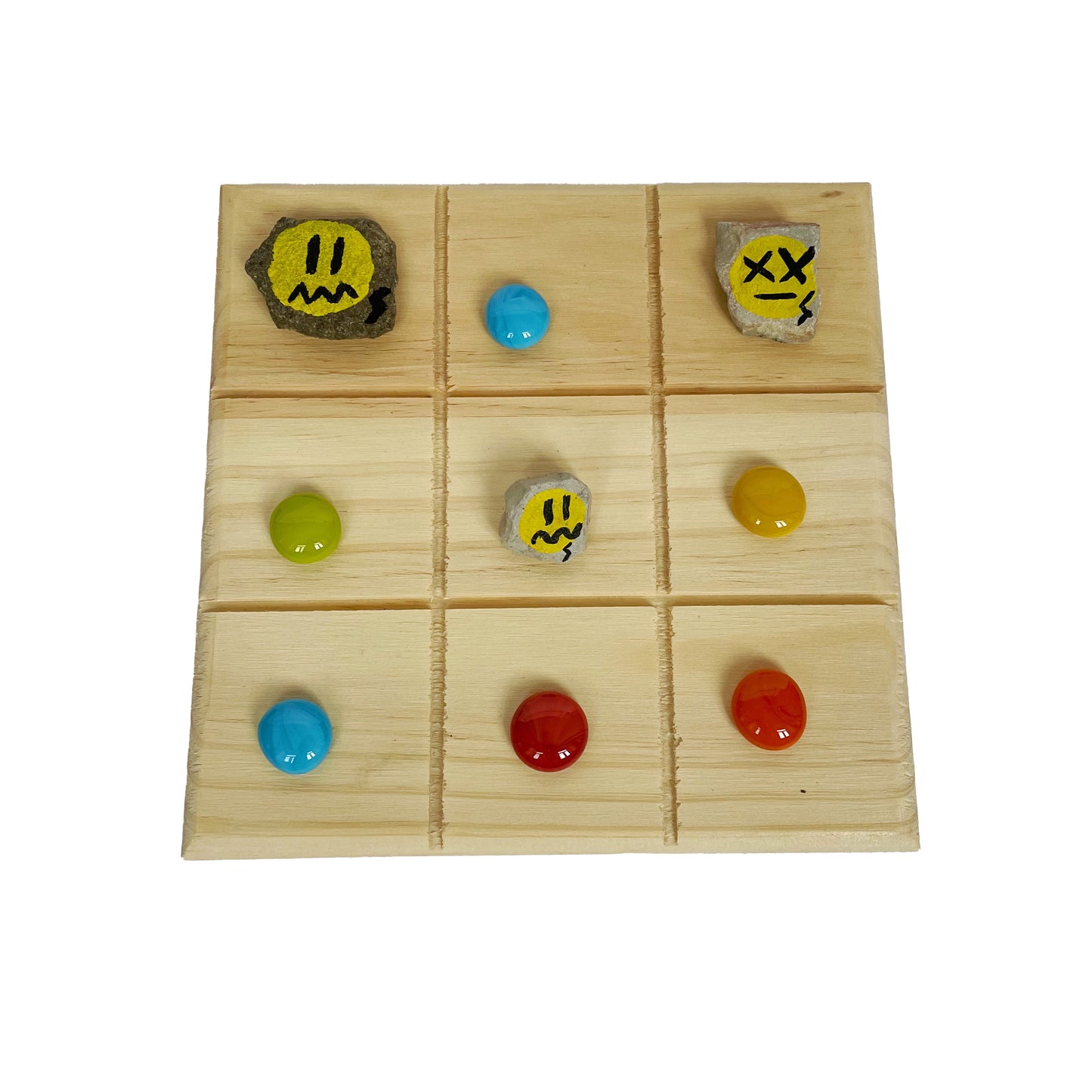 Color Square - Wooden base tic-tac-toe game