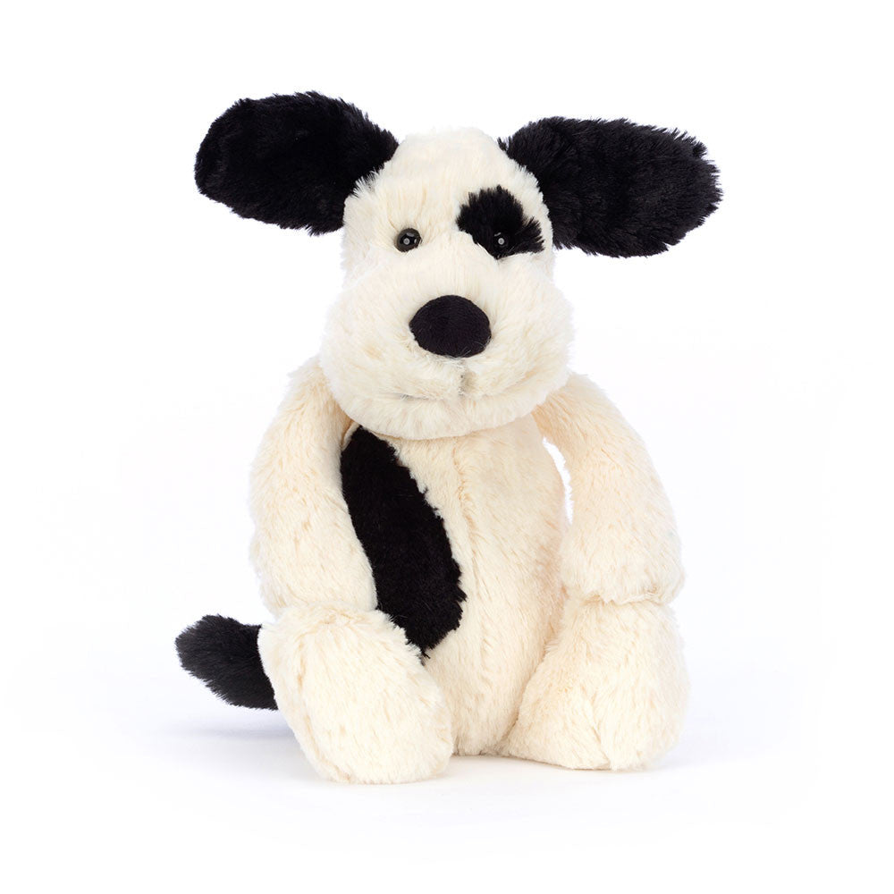 JellyCat - Bashful Black & Cream Puppy