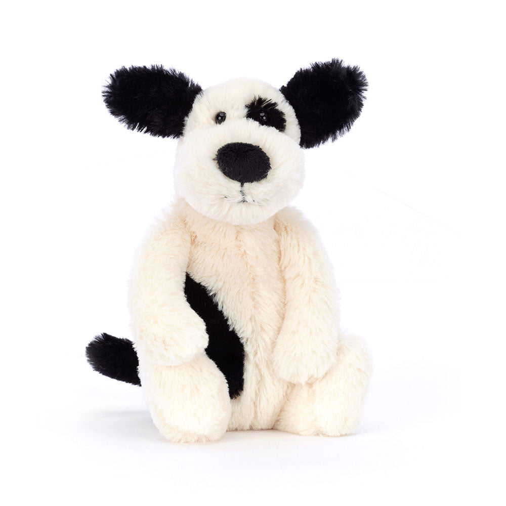 JellyCat - Bashful Black & Cream Puppy (small)