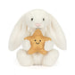 JellyCat - Cream Bunny with Star