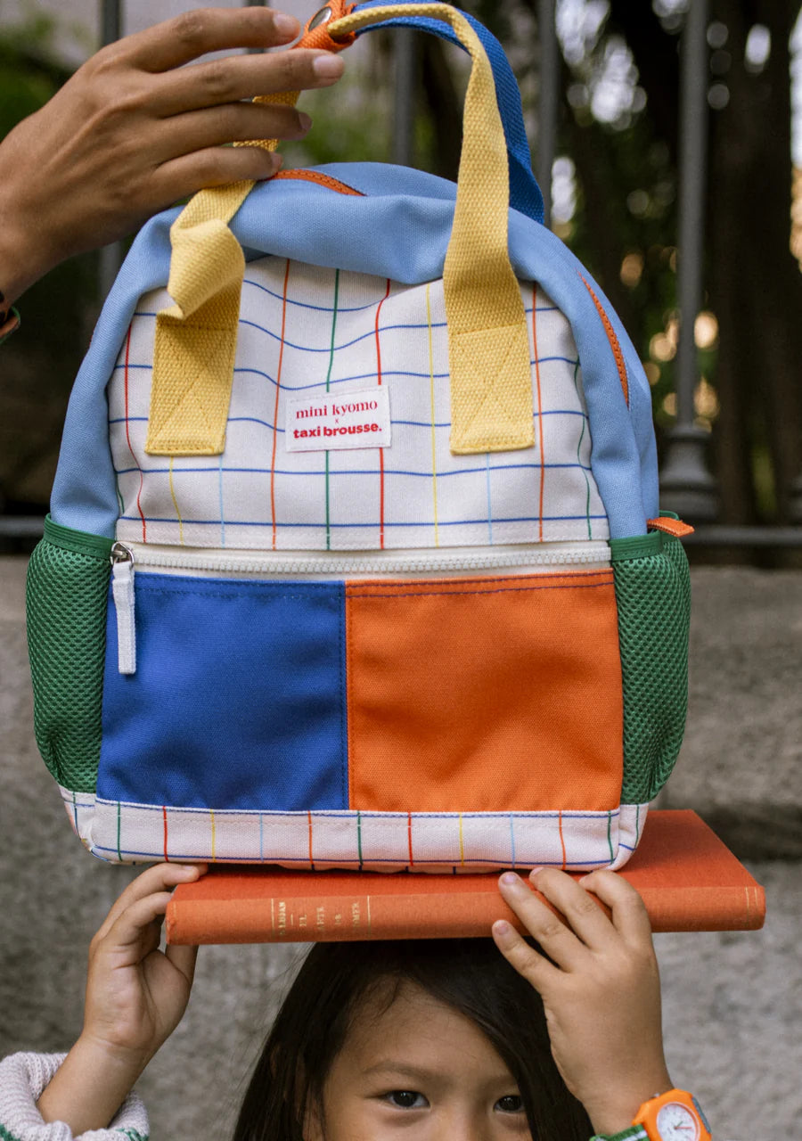 Mini Kyomo - Color block and notebook backpack