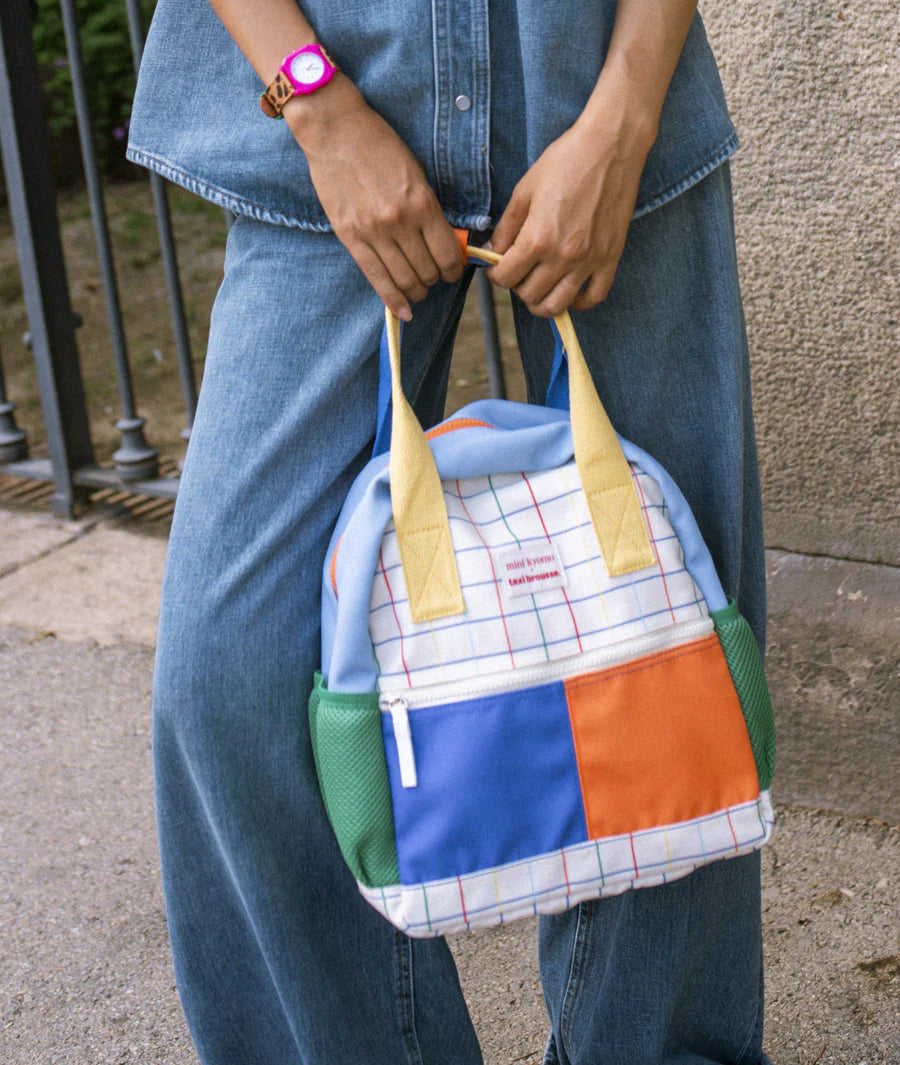 Mini Kyomo - Color block and notebook backpack