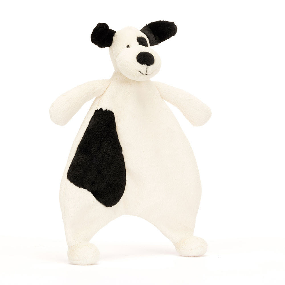 JellyCat - Bashful Black & Cream Puppy Comforter