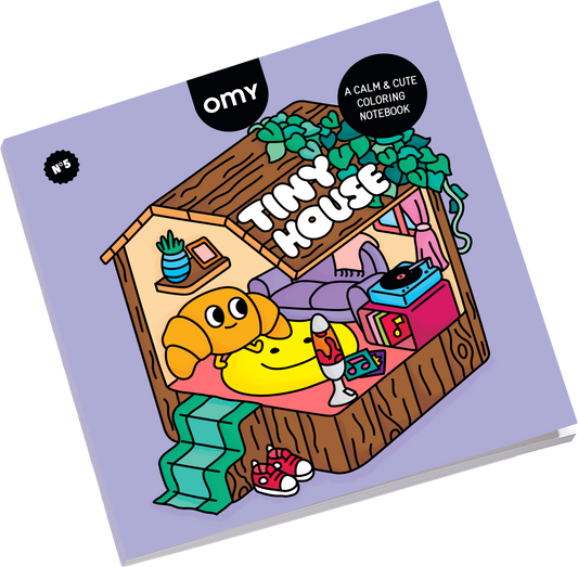 Omy - Cozy Art Tiny House coloring notebook