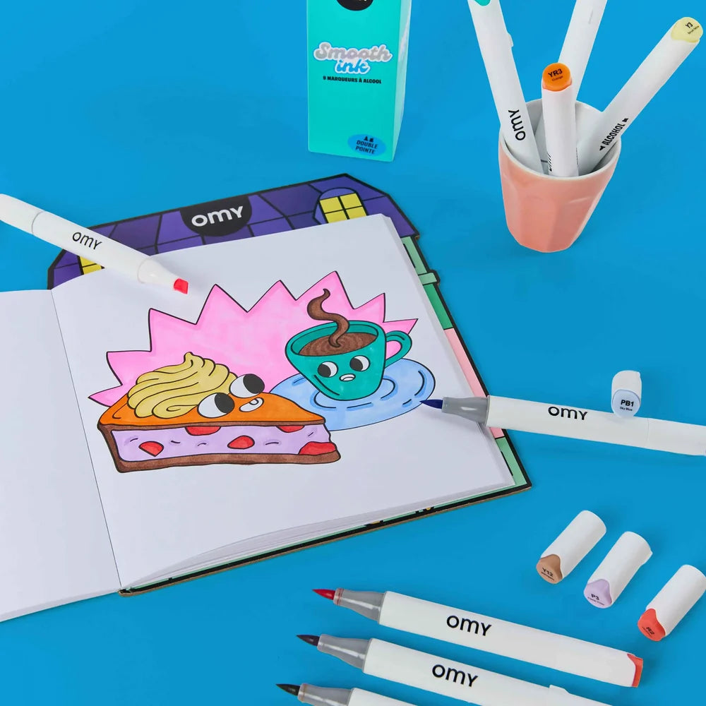 Omy - Smooth Ink alcohol markers (9 colours)