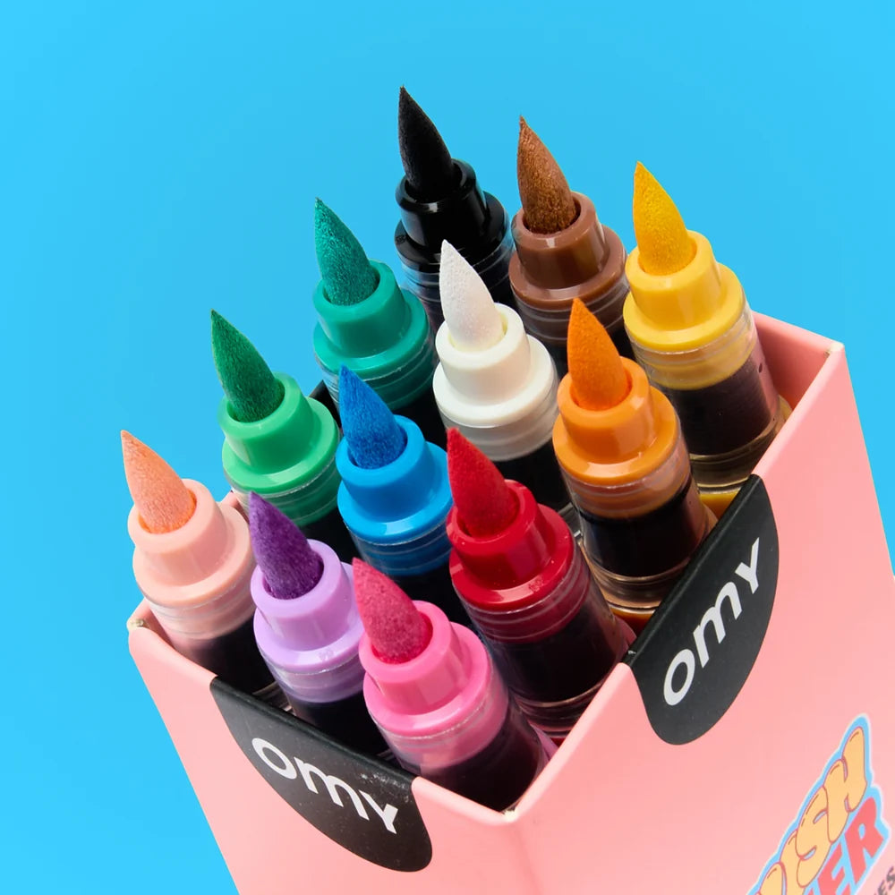Omy - Brush Power acrylic markers (12 colours)