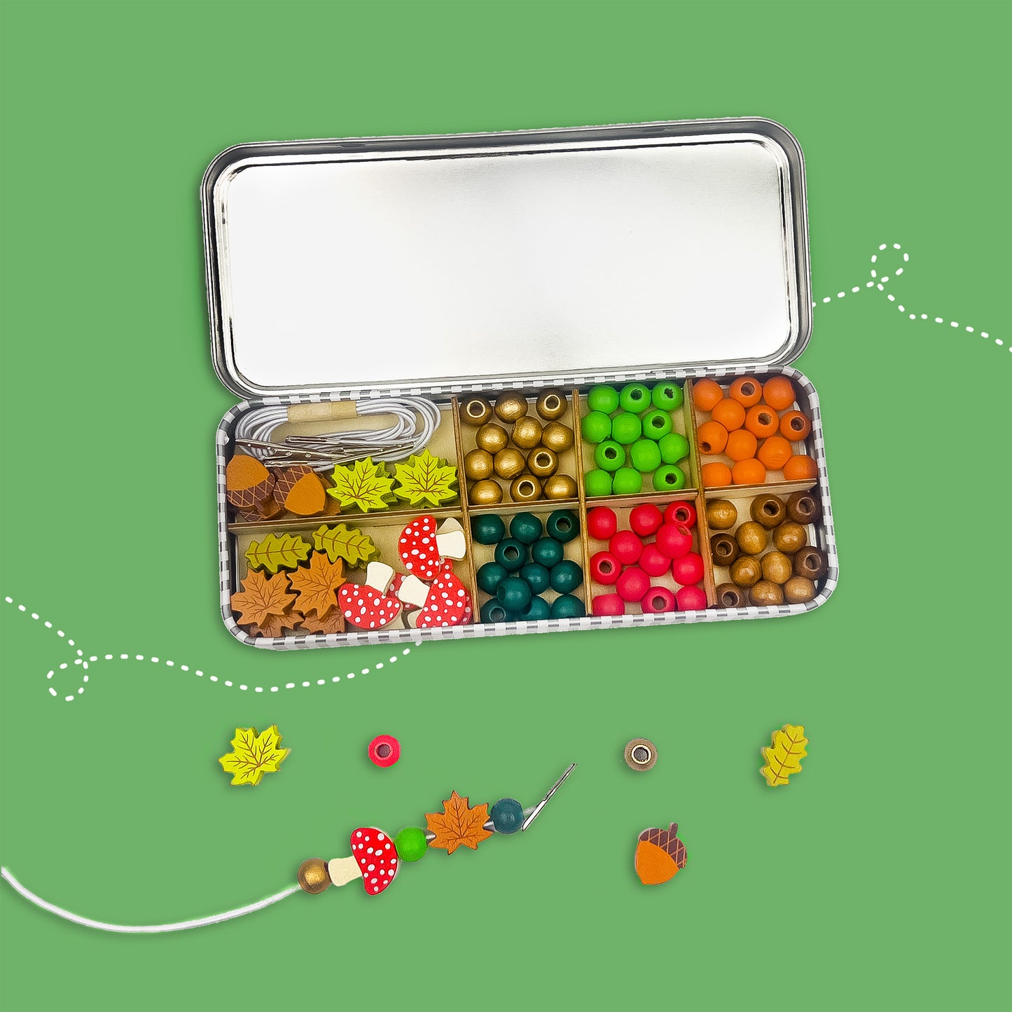 Cotton twist - Forest bracelet Beading Kit