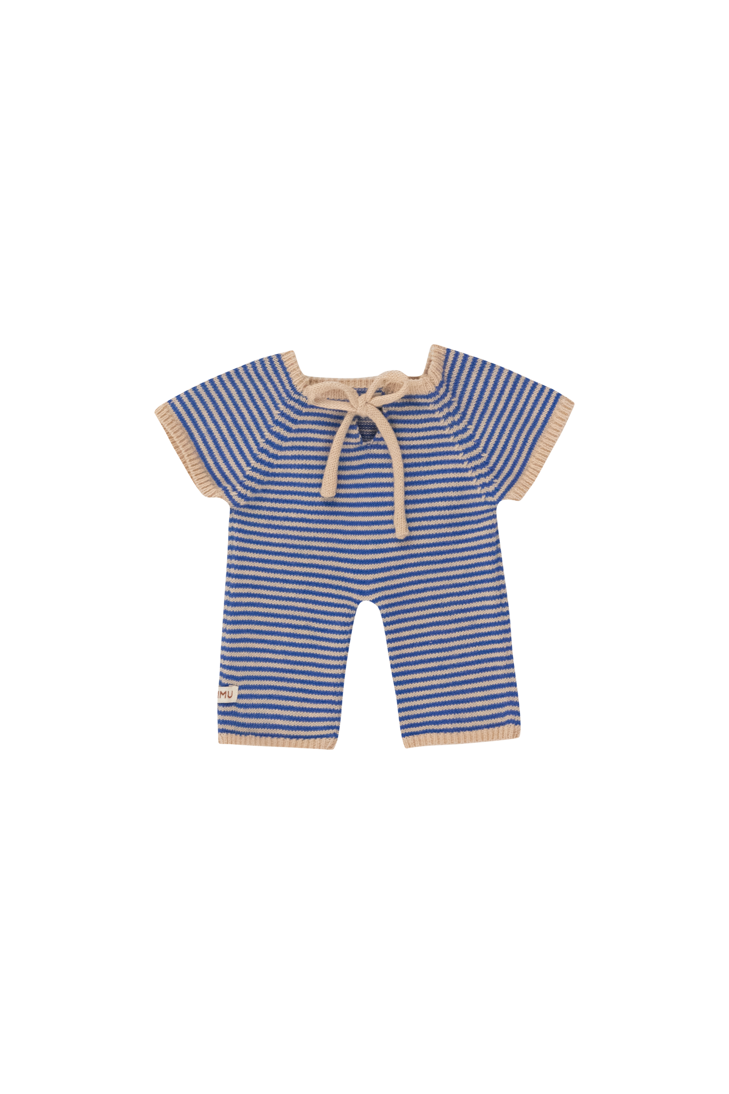 Gommu - Thin Stripes Long One-Piece (Light cream and blue)