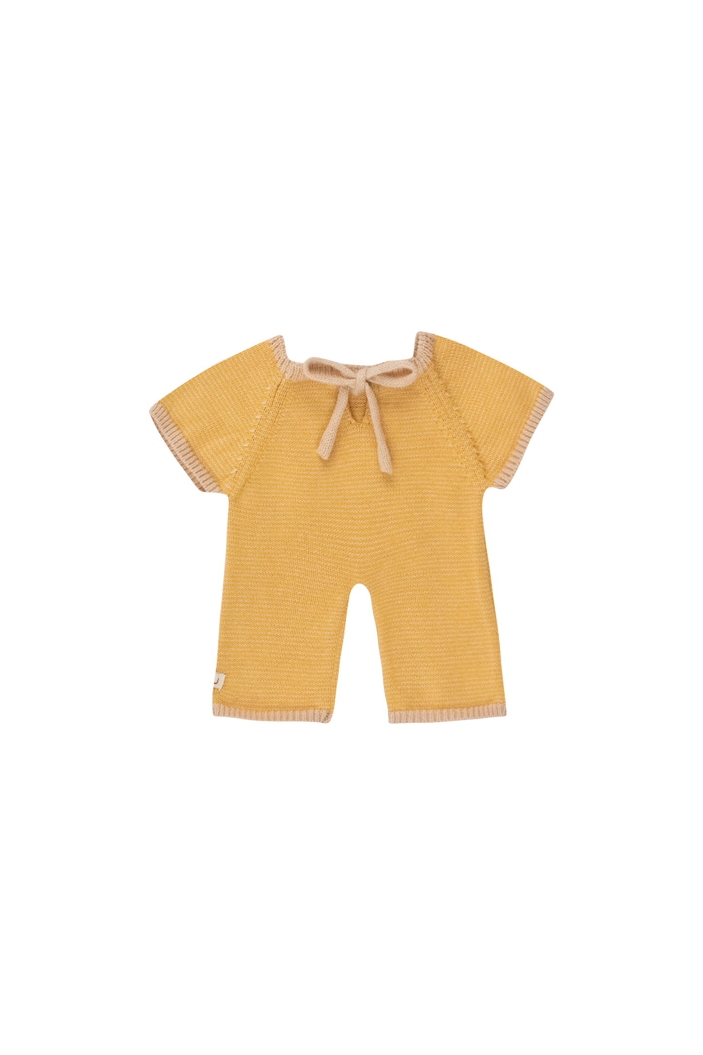 Gommu - Micro Stripes Long One-Piece (light cream and mustard)