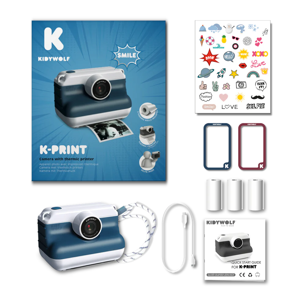 Kidywolf - K-PRINT Thermal printing camera (blue)