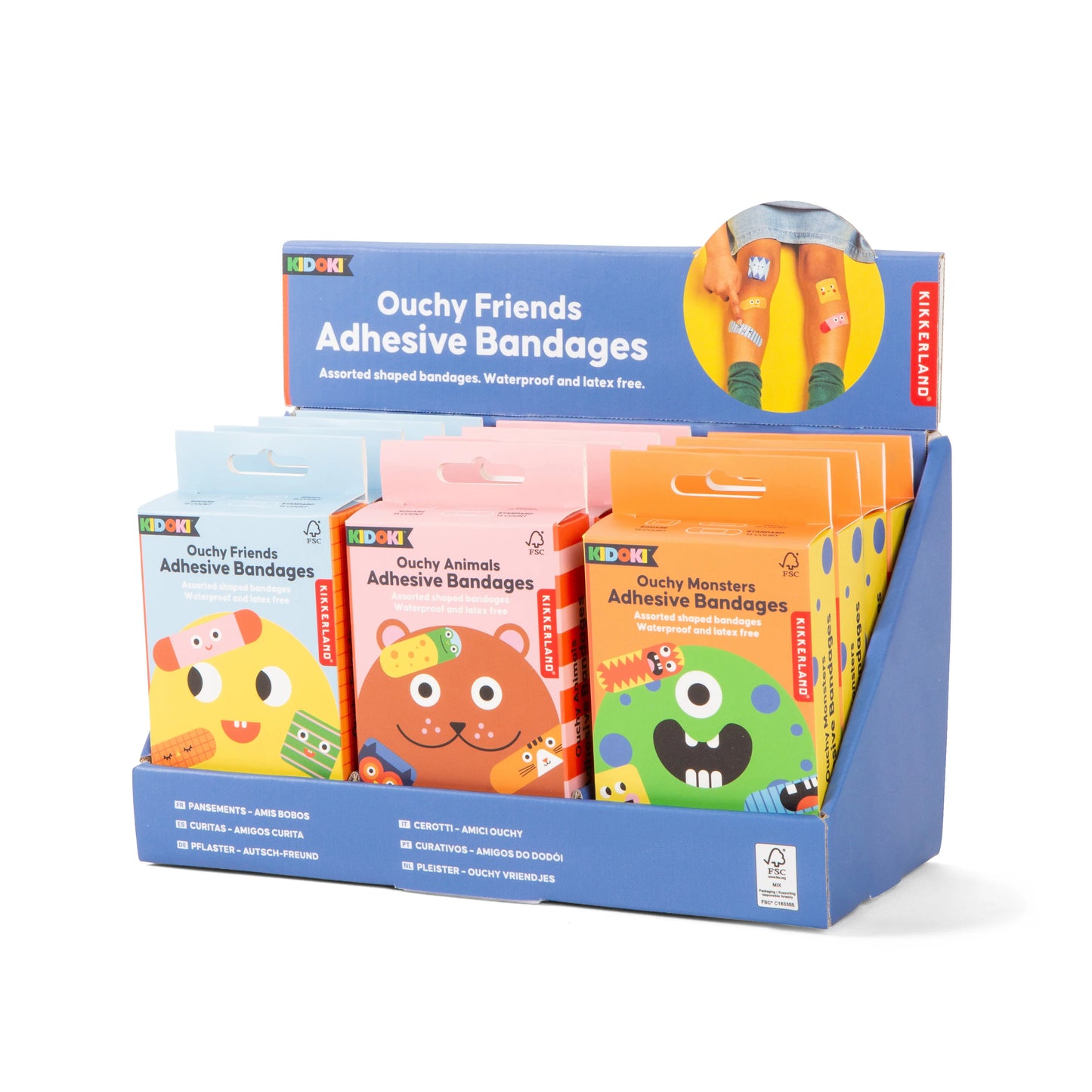 Kikkerland - Kidoki Ouchy Friends Adhesive Bandages