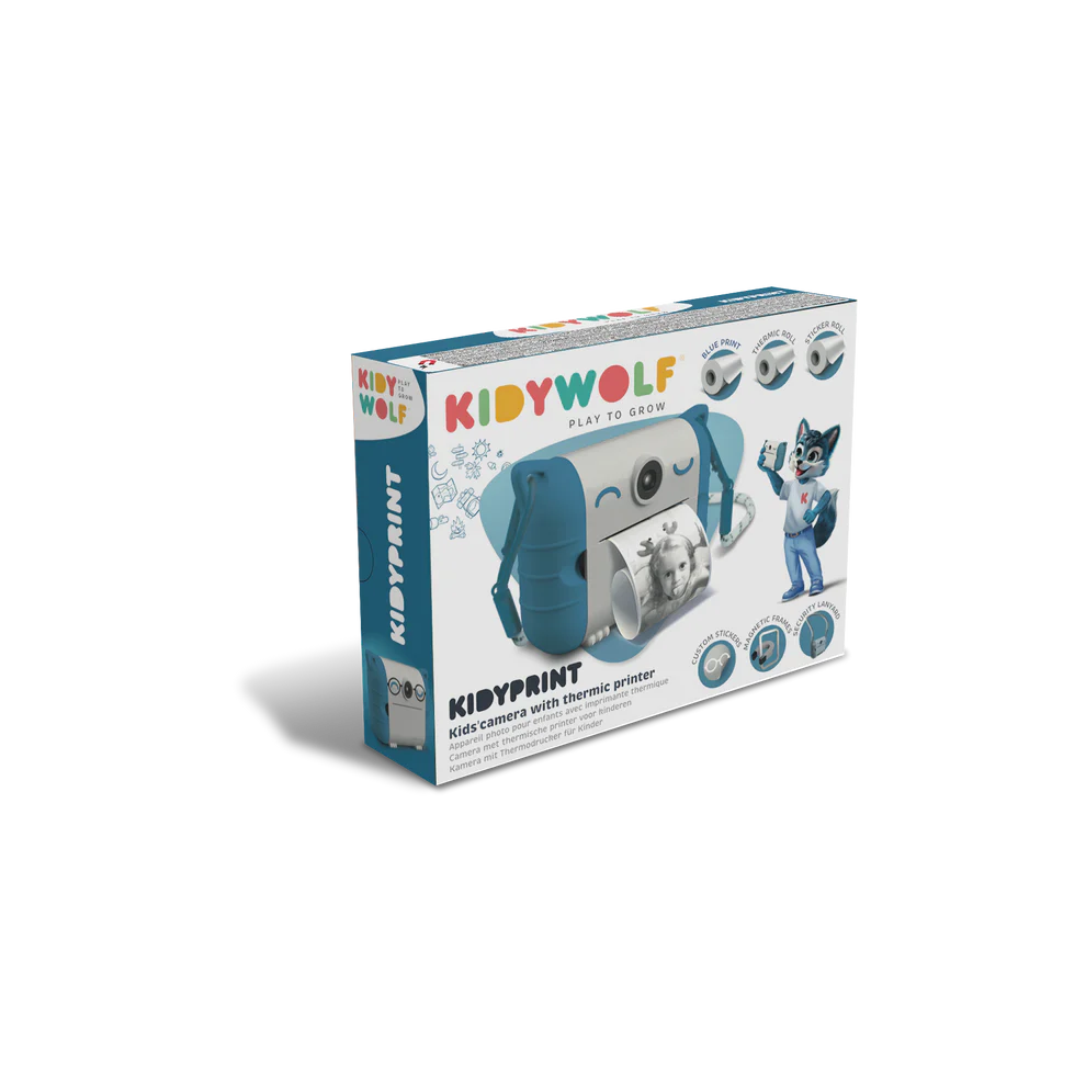 KidyWolf - Kidyprint Thermal printing camera blue