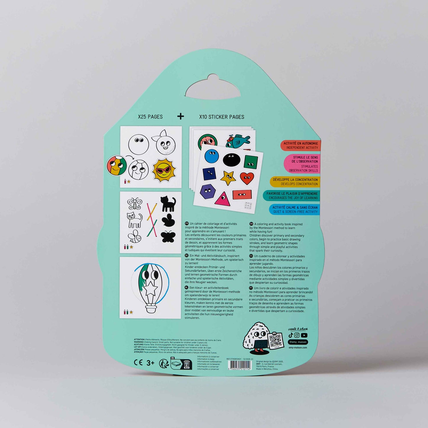 Omy - Montessori Stickers Book Geometric Shapes