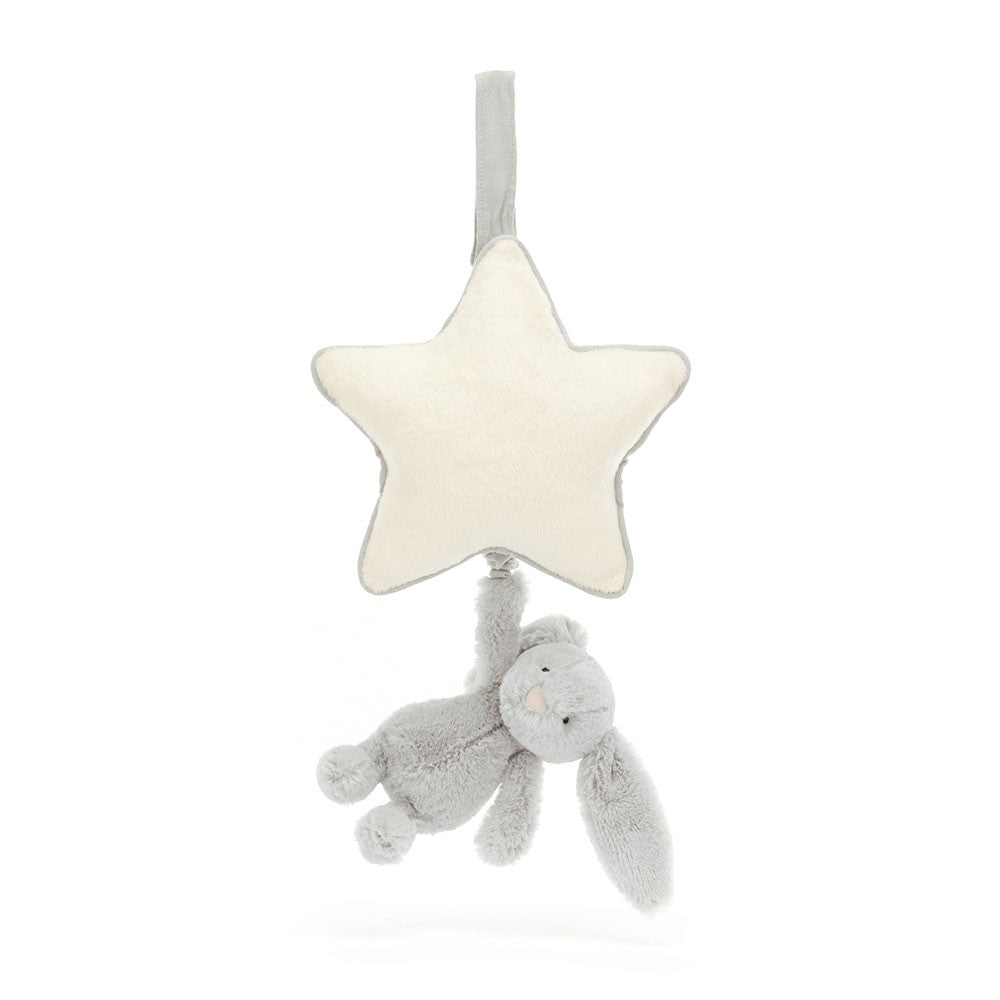 JellyCat - Bashful Bunny Musical Pull silver