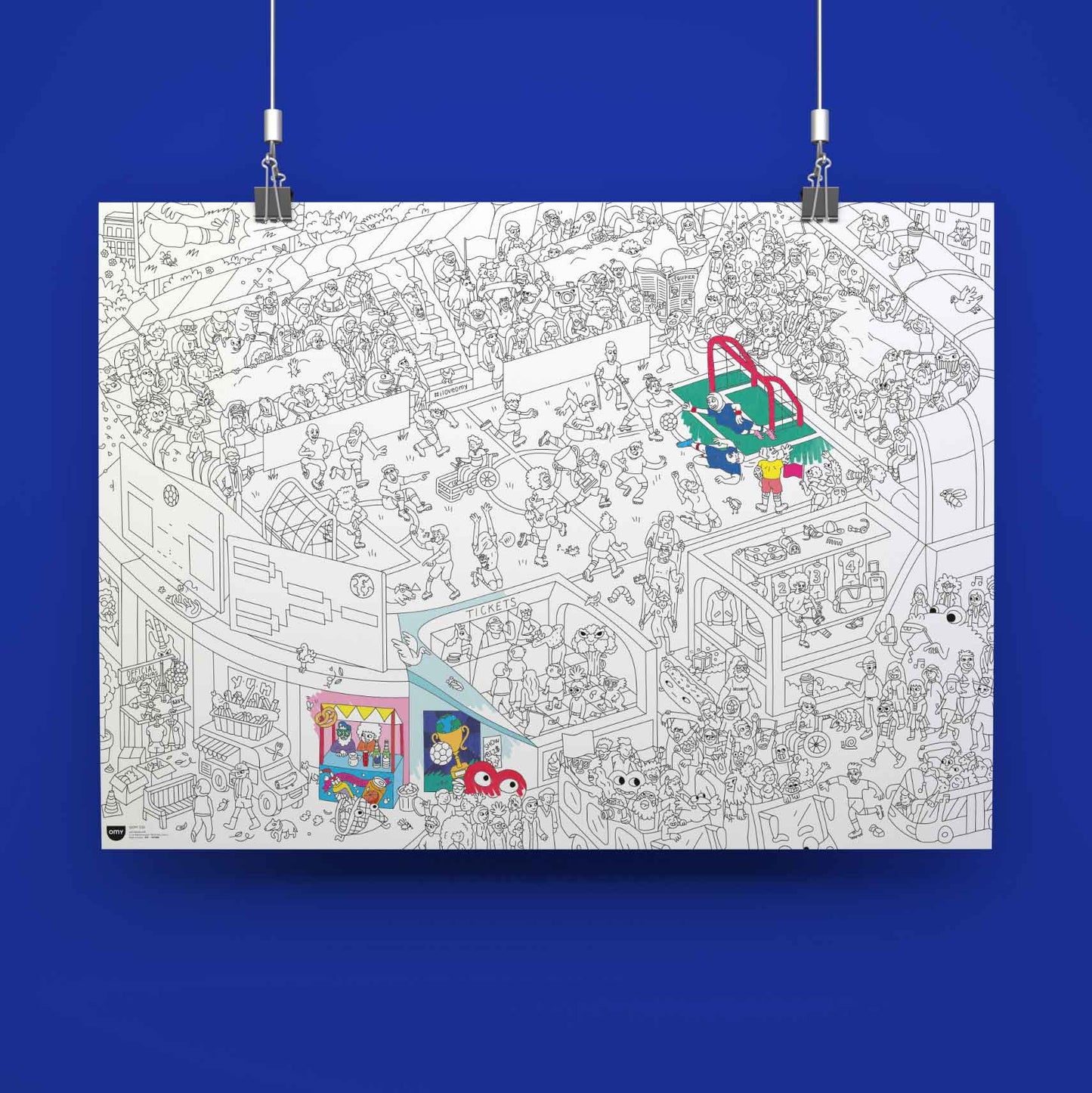 Omy - Goal Giant Coloring Poster