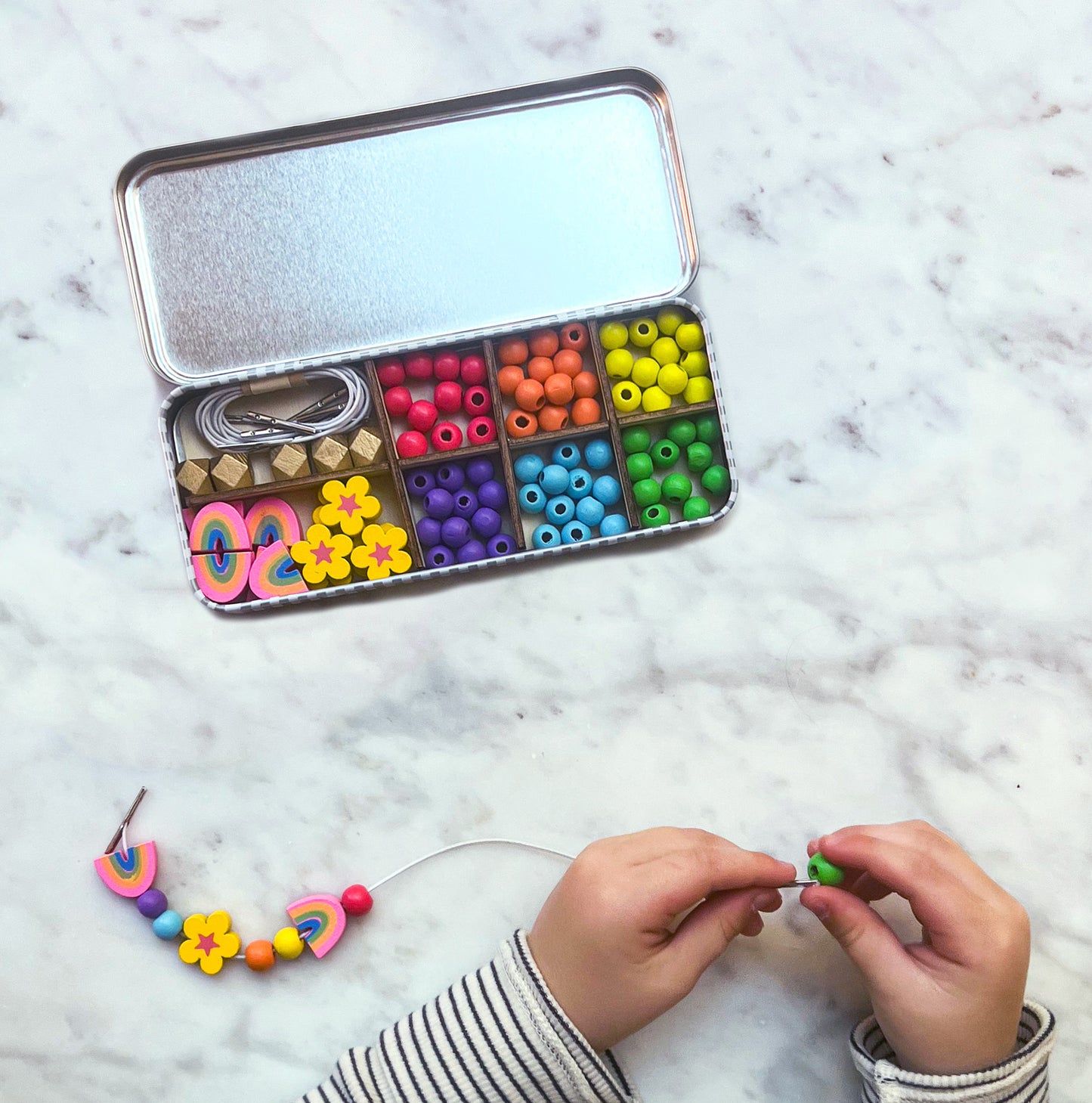 Cotton twist - Rainbow bracelet Beading Kit